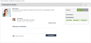 Conversa com outras pessoas da equipe